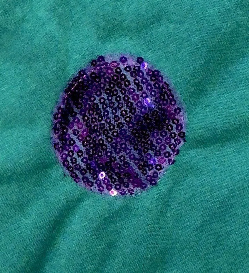 UNISEX Full Zip Sequin Ornaments & Gold Tinsel Christmas Tree w Pocket Sz XL NWT Green - Image 6