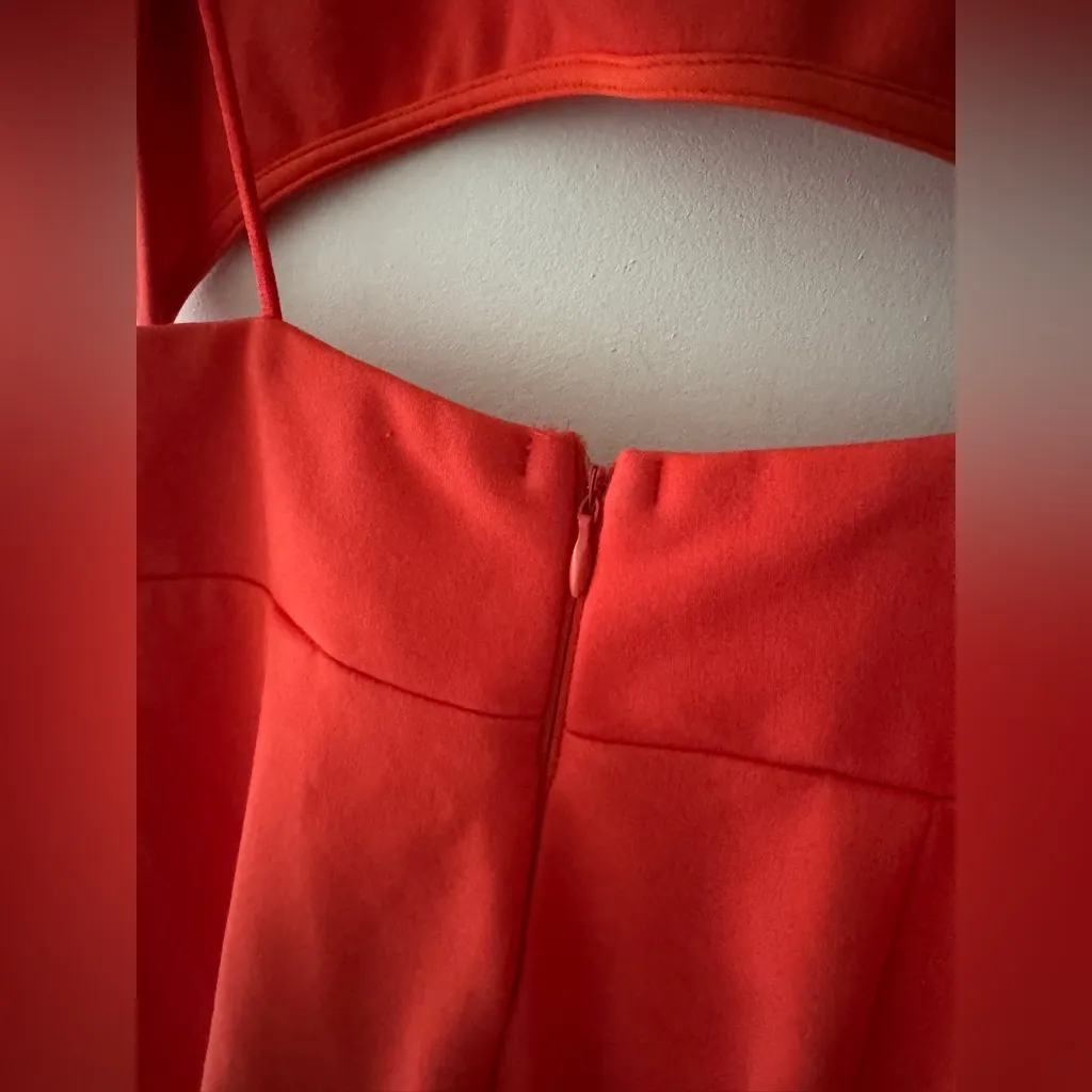 Revolve Superdown Trista Cut Out Dress in Poppy Orange Red - Image 6