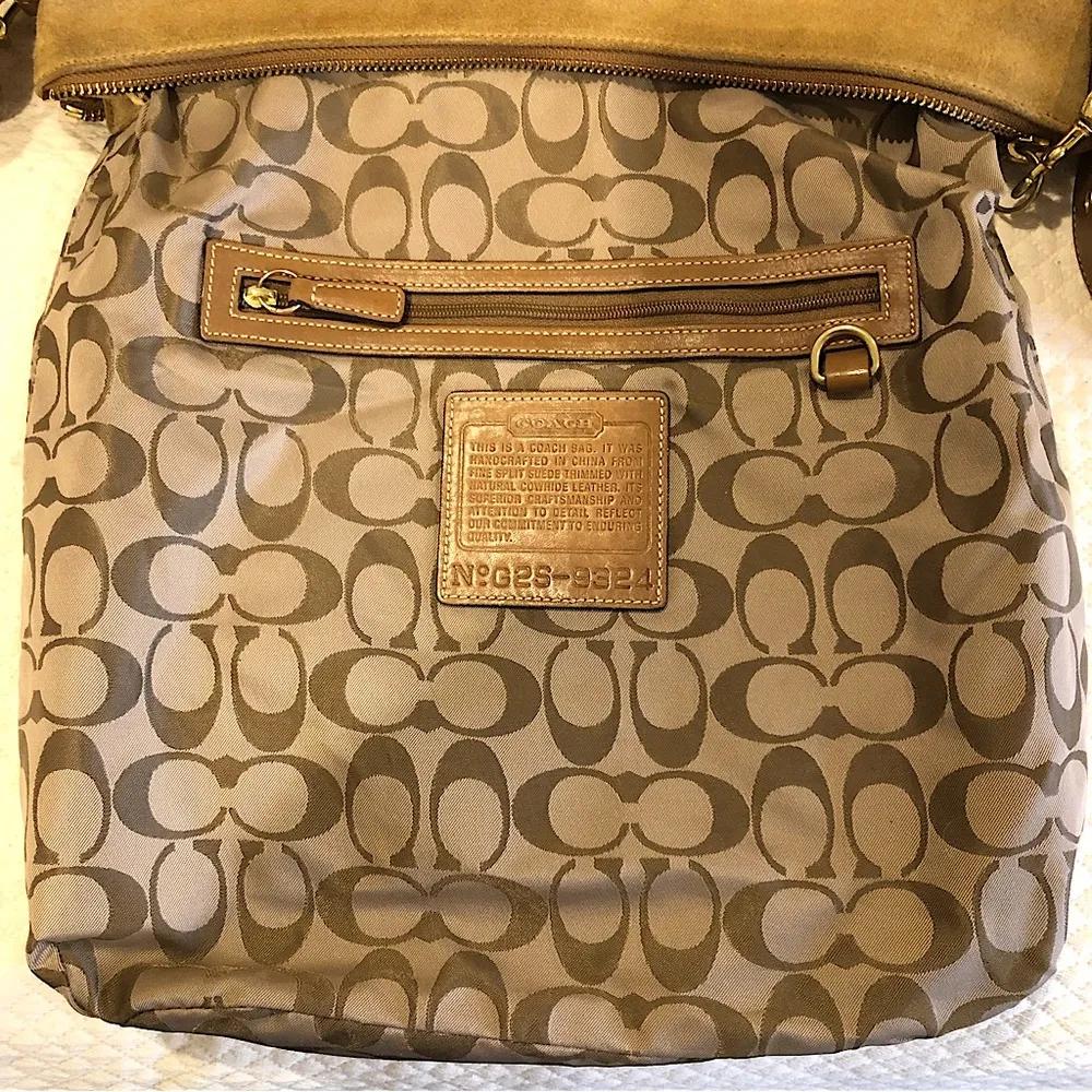 Suede Slim Duffle Tote Convertible Crossbody Shoulder Bag Vintage - Image 7