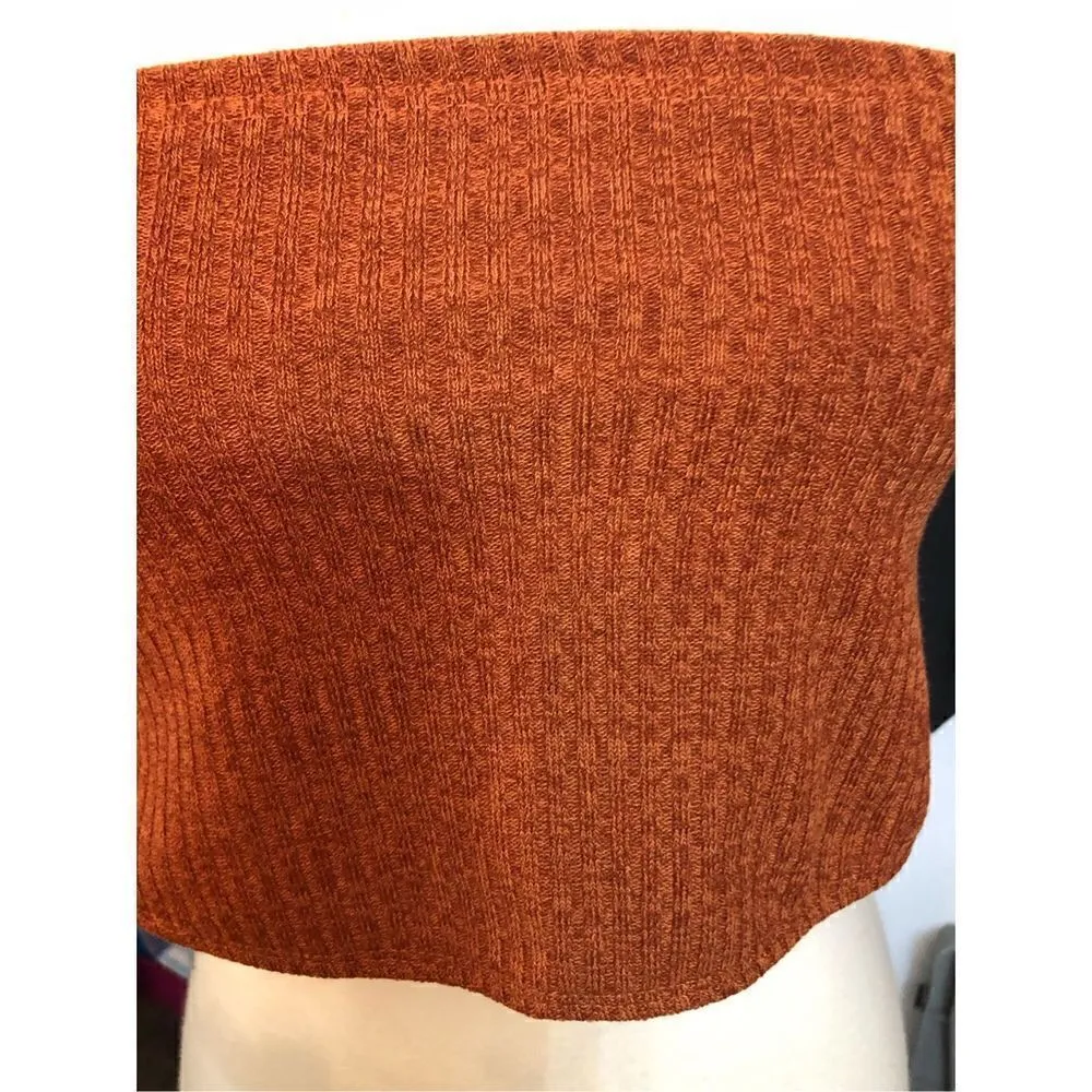 Shein Sexy autumn brown ribbed tube top NWT - Image 9