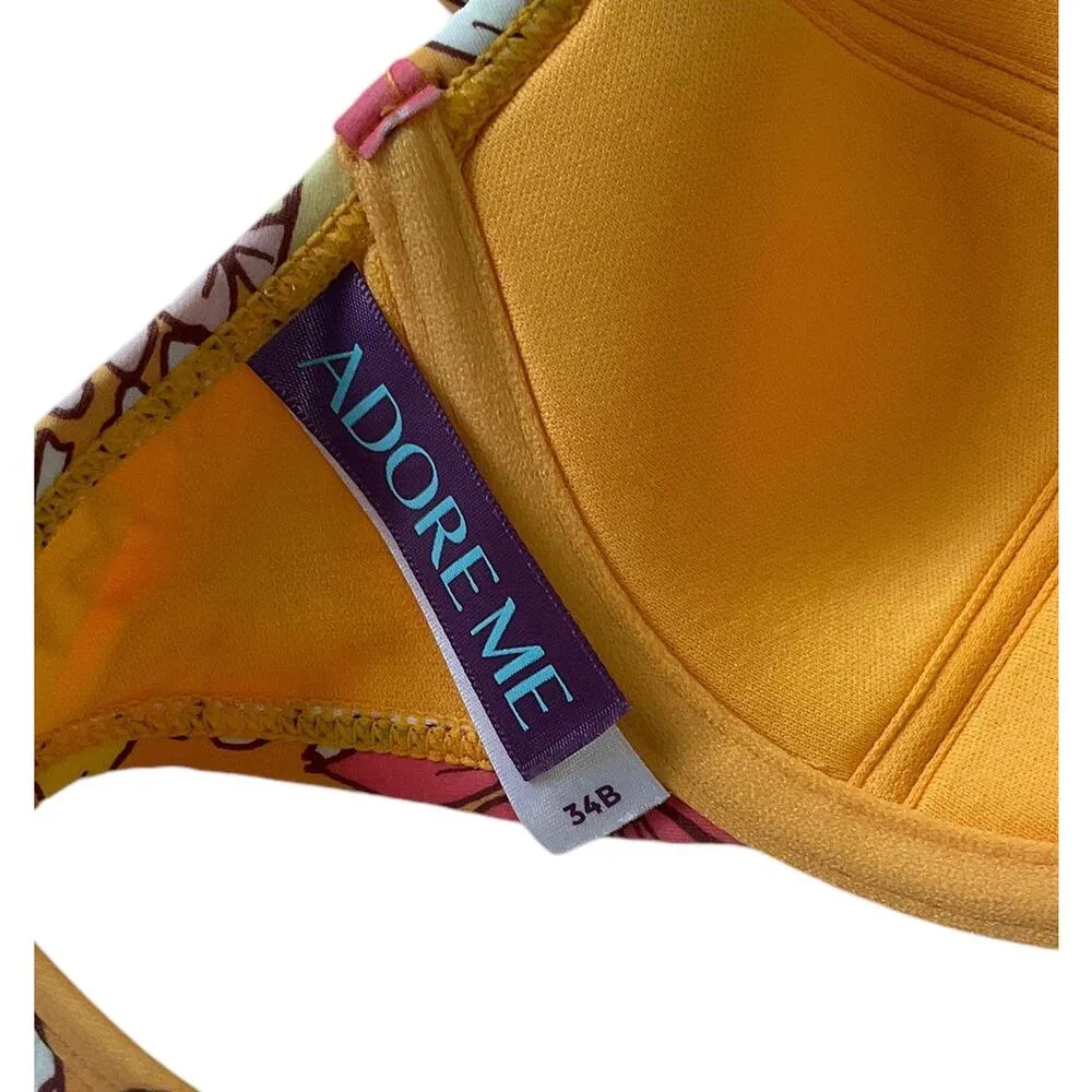Adore Me 2 Piece Floral Underwired Bra Size 34B Women Size Small NWOT | 6-37 - Image 5