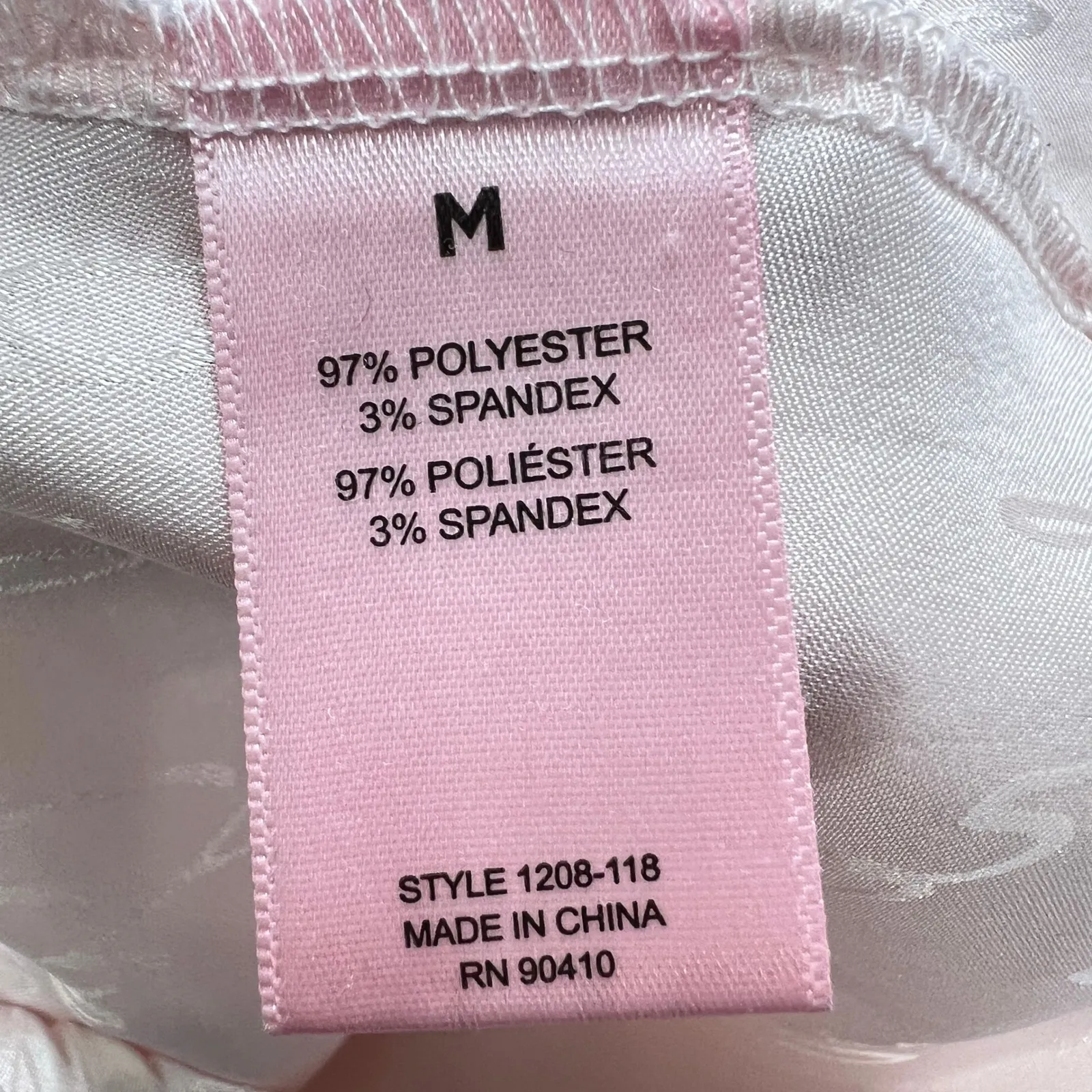 Juicy Couture Satin Pink‎ Logo Pajama Set Medium Sleepwear Cami & Pants Lounge - Image 7