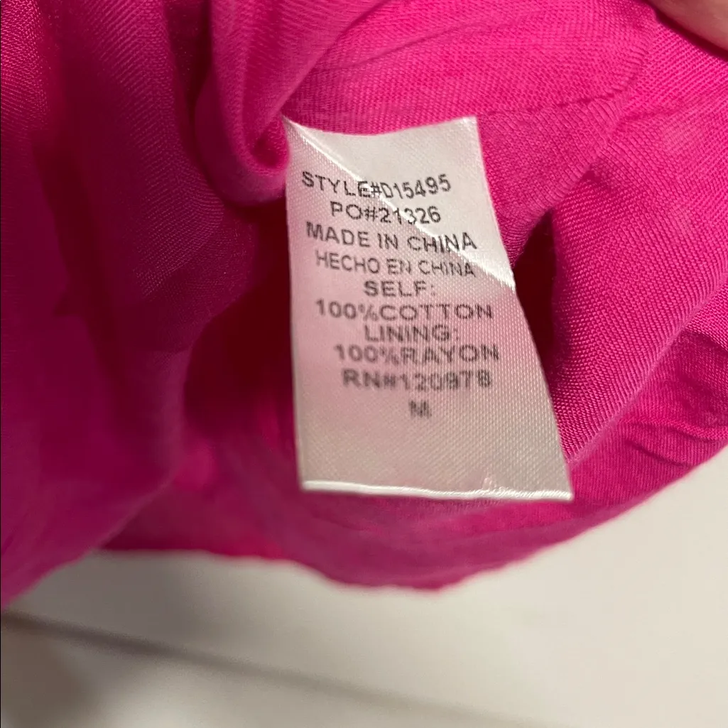 THE IMPECCABLE PIG PINK EYELET MINI DRESS COTTON MEDIUM - Image 3