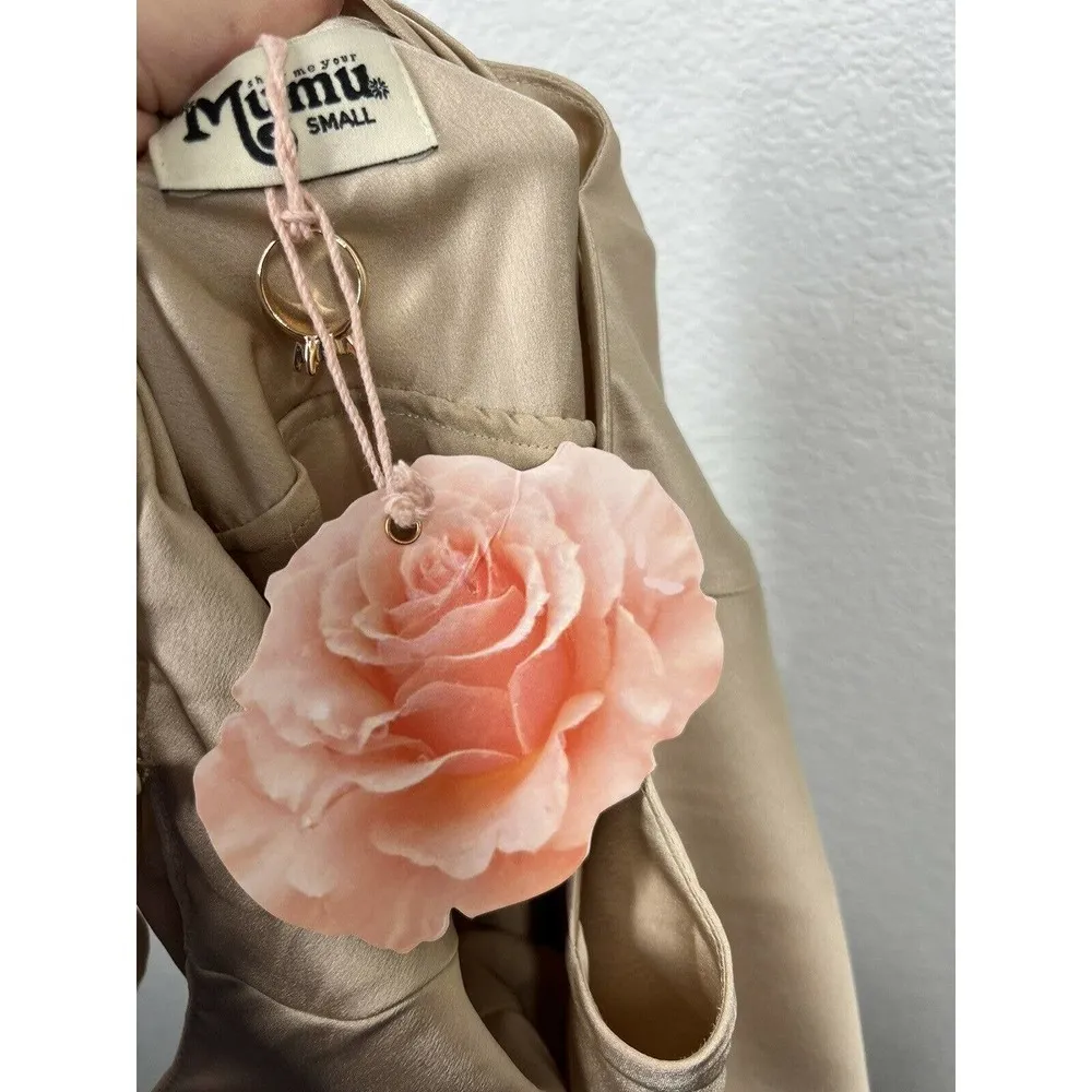 Show Me Your Mumu Verona Cowl Dress Champagne Luxe Satin - Image 4