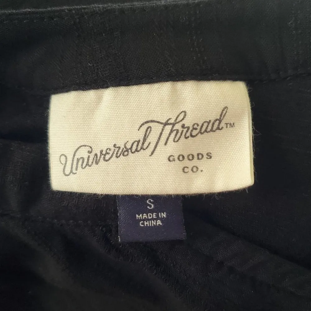 Universal Thread Goods Co. Short Sleeve Black Tie Front Shirt S - Image 6