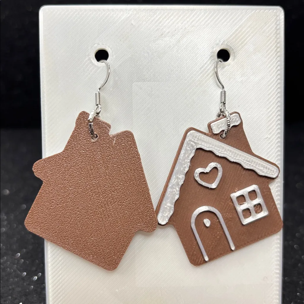 Gingerbread House Earrings - Image 3
