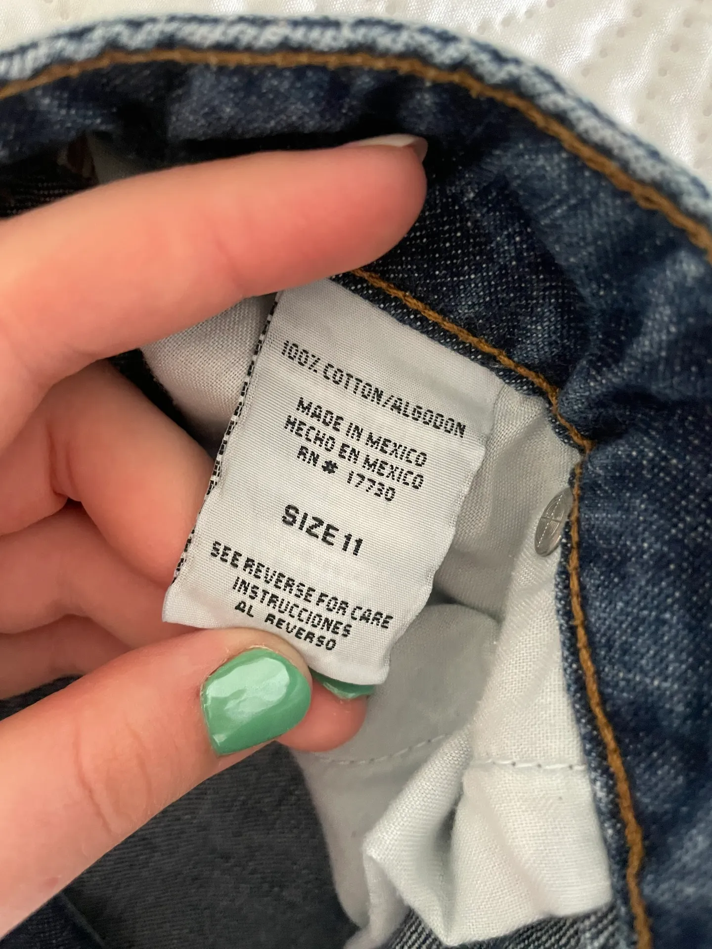 Vintage Denim Shorts Blue Size 27 - Image 3