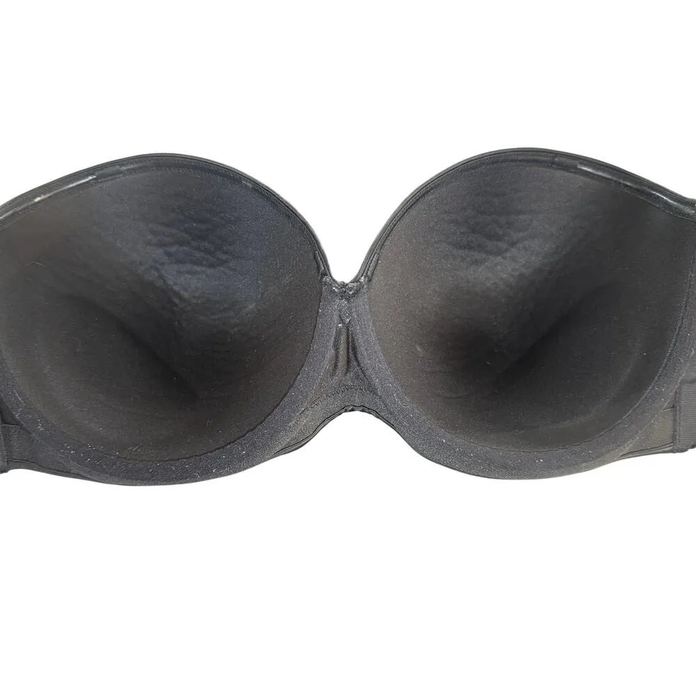 Lane Bryant Cacique Smooth Black Strapless Underwire Bra 42F - Image 5