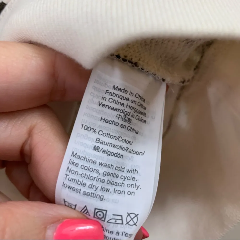 J Crew Vintage Fleece Leapord Crew Neck Brown/Cream Sweatshirt - Image 4