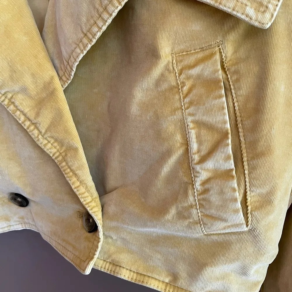 NWT Free People Sure Thing‎ Corduroy Bomber Jacket in Golden Finch Size Medium - Image 8