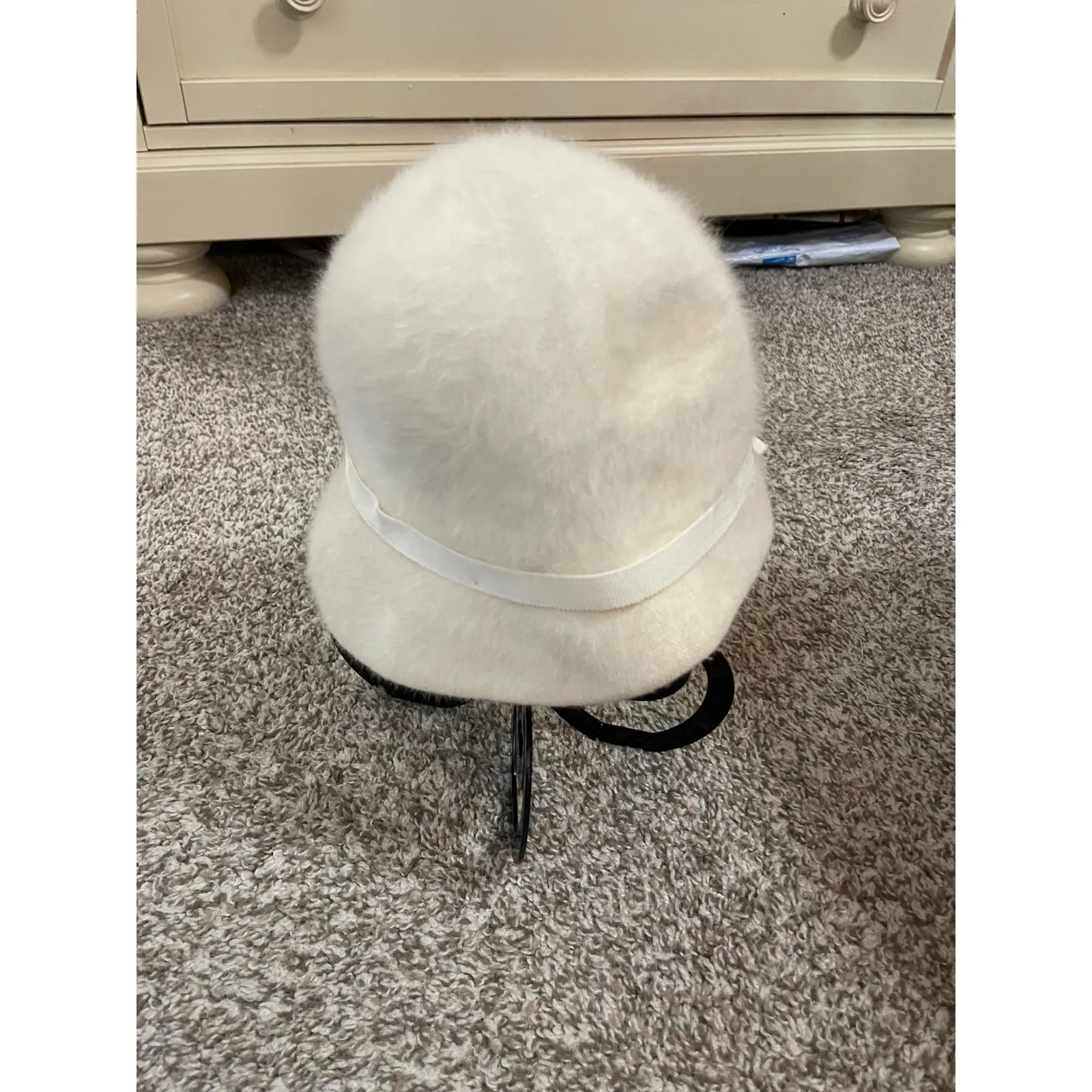 Kangol Furgora Trilby White Rap Bucket Angora Wool Hat Y2K 90s - Image 2