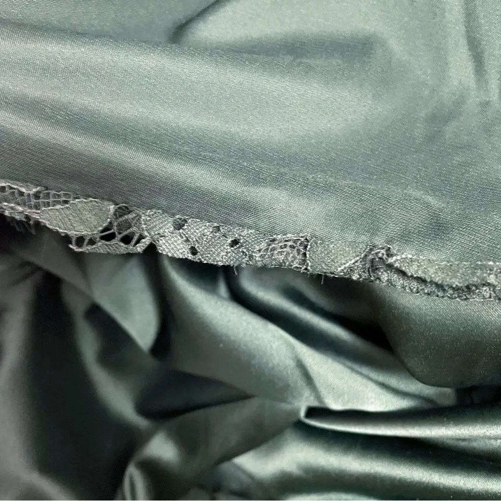 NWT Lulus Molinetto Forest Green Lace Midi Dress Ruffled Tiered Sleeveless Sz 1X - Image 8