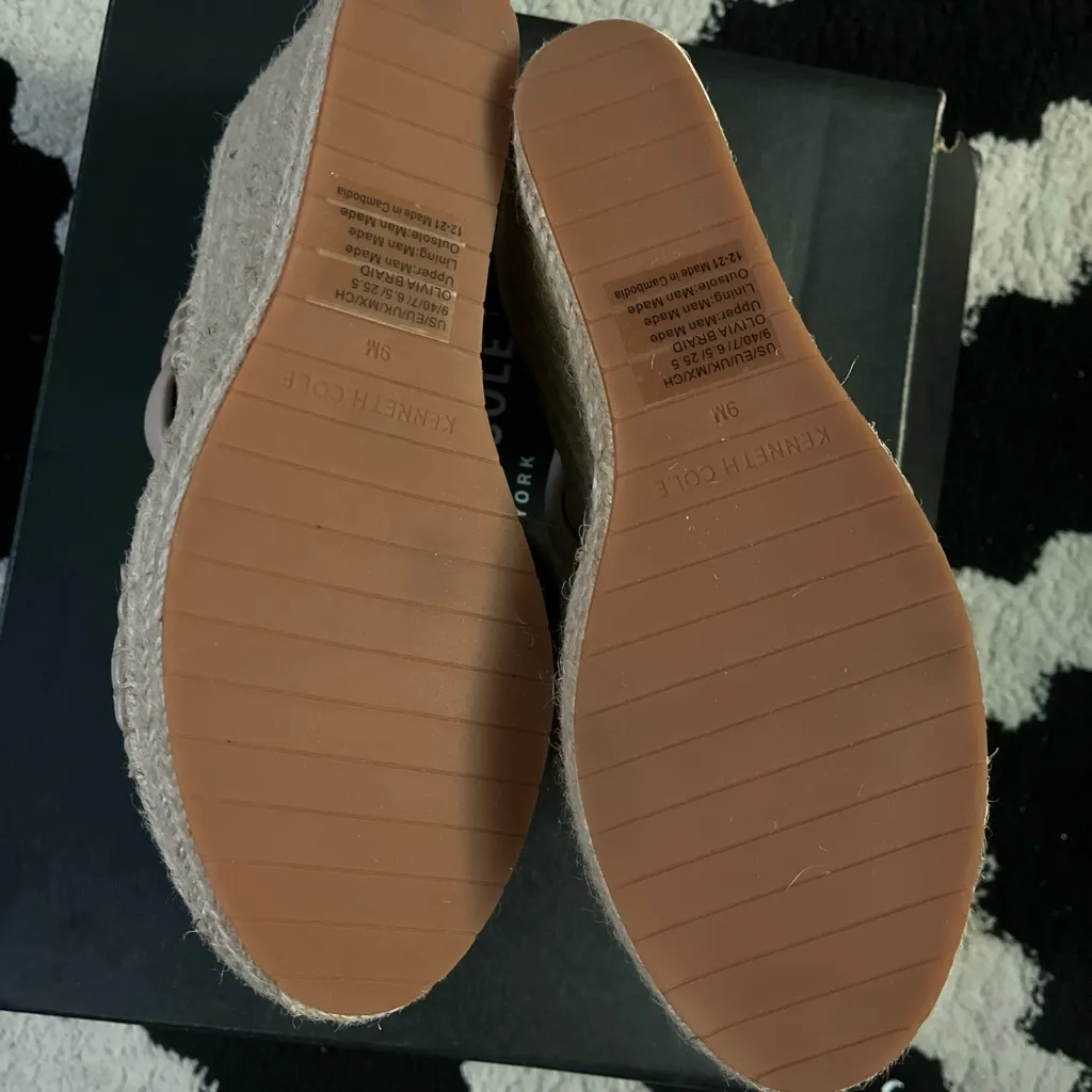 Kenneth Cole Braided Wedge Olivia Sandals - Tan - Image 5