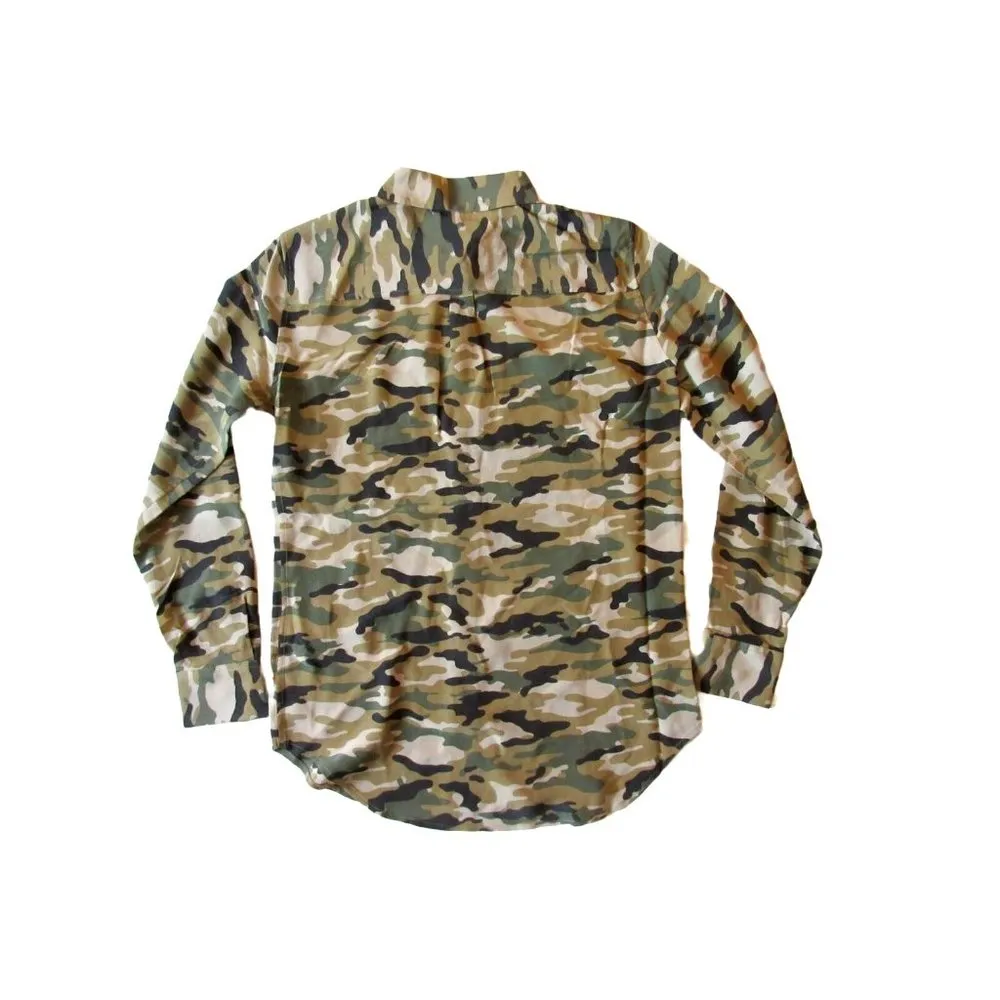 NWT Equipment Signature Slim in Kelp Camouflage Camo Silk Button Down Shirt S - Image 6