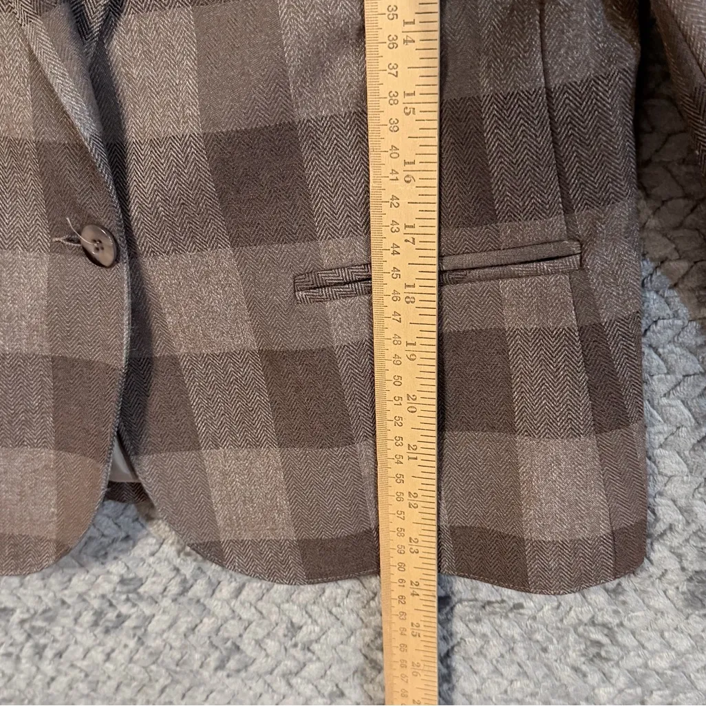 Vintage Paddle & Saddle Corp. Plaid Blazer Made in the USA Size 12 Brown - Image 14
