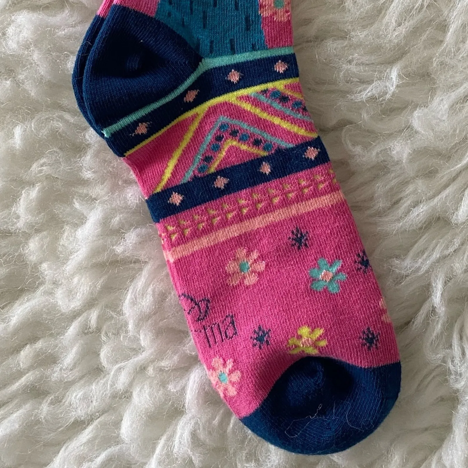 NWT Pink And Blue Llama Socks - Image 5