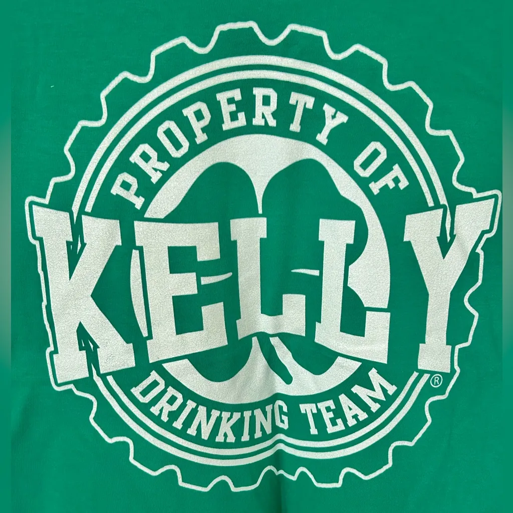 KELLY Drinking Team Unisex Short Sleeve T-shirt Size S 100% Soft Cotton NWT - Image 2