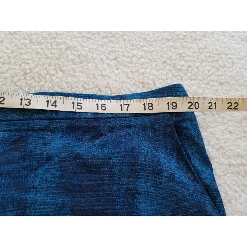 H by Halston Womens Petite Wide Leg Blue Patterned Rayon Crop Pants Sz 20WP - Image 8