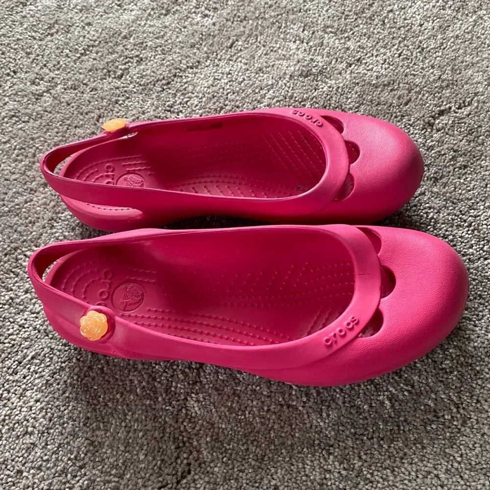 Crocs Pink Jayna Ballet Flats SIZE 8 - Image 2