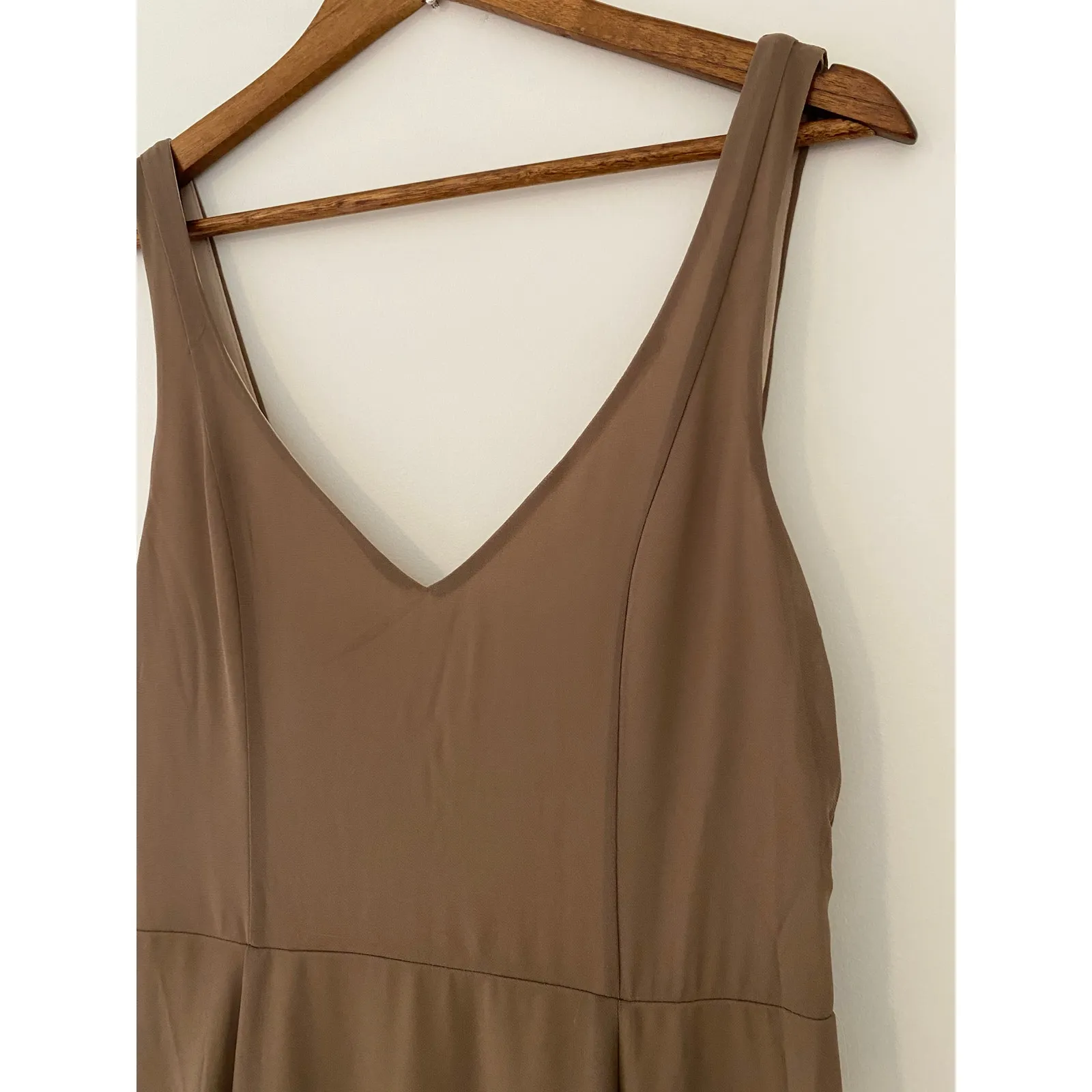 NWT Show Me Your Mumu Jenn Brown Bridesmaid Dress Dune Chiffon Jenn Maxi Long L - Image 3