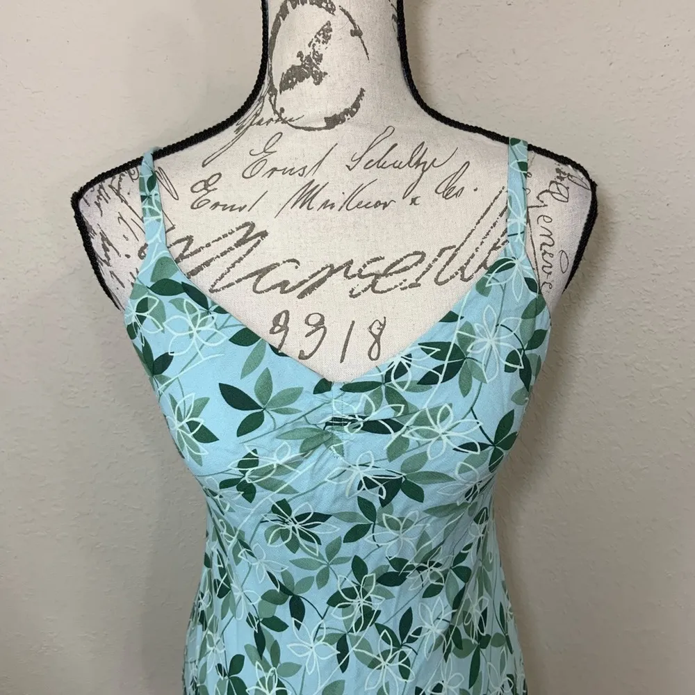 Ann Taylor Loft Blue Leaf Nature Fairy Dress - Image 2