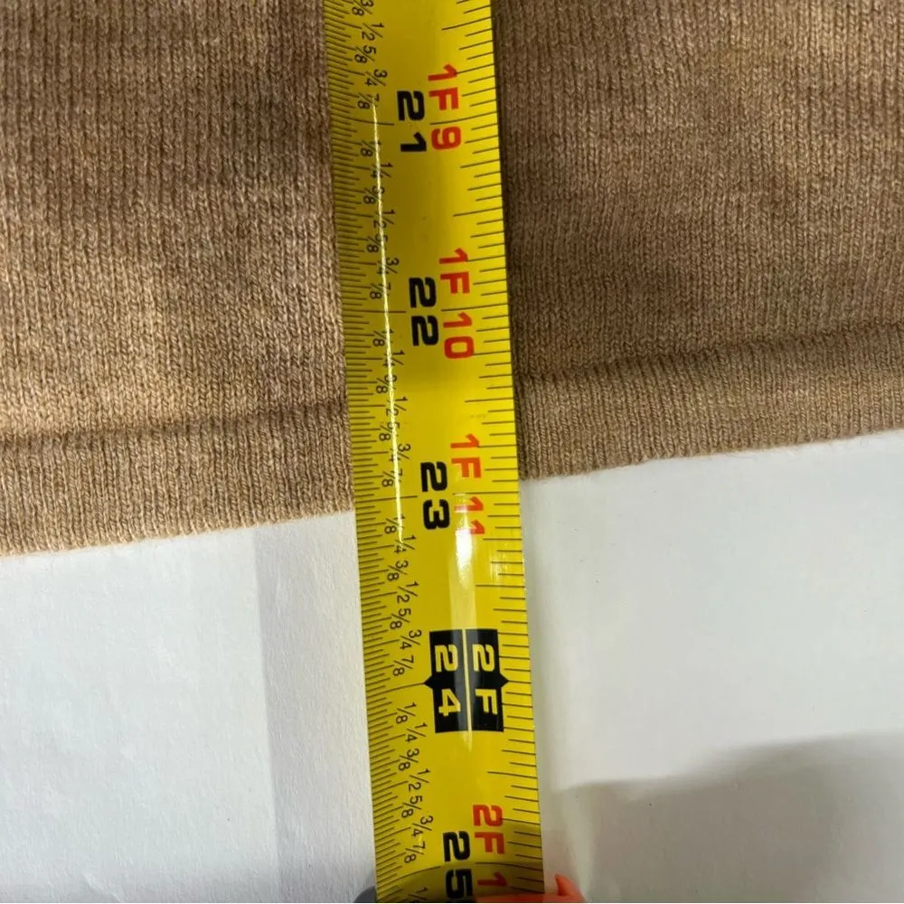 Chico’s sleeveless cowl neck camel size 2 M 12 rabbit hair cotton business layer - Image 6