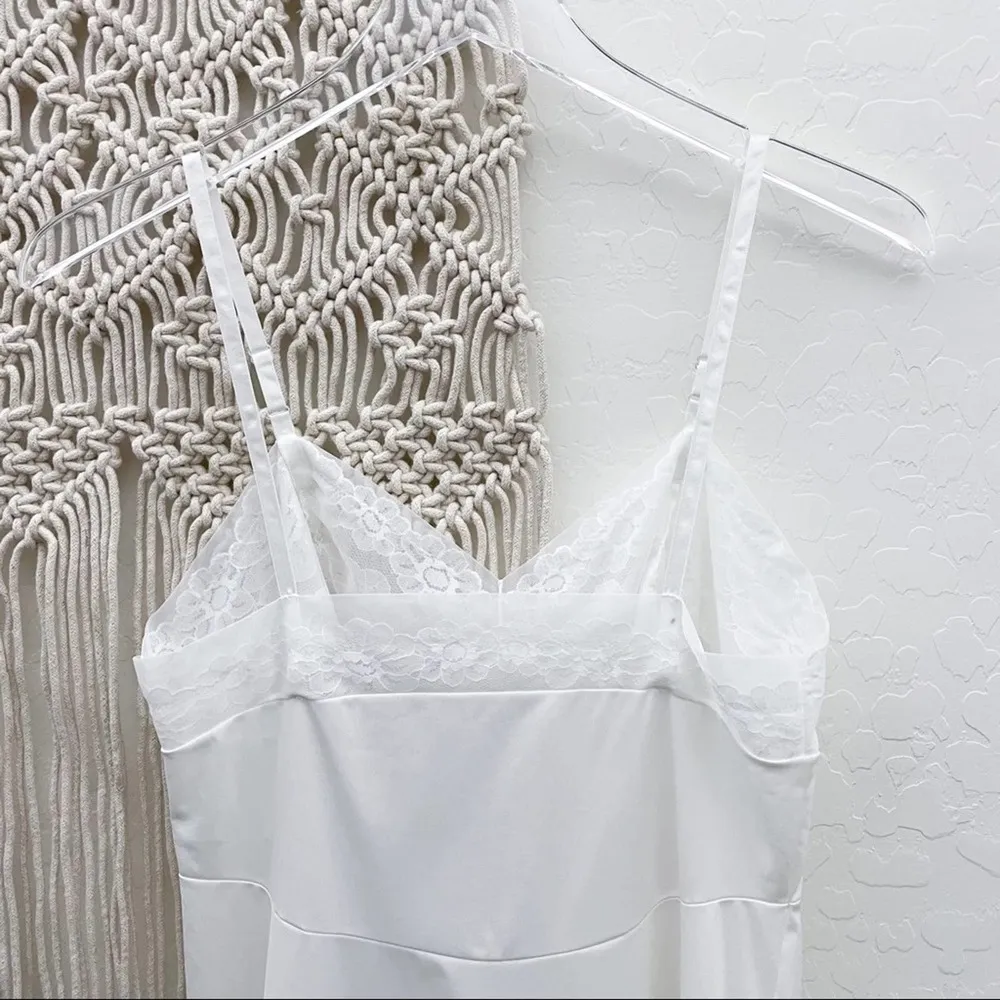 Vintage Vanity Fair Lace Slip Dress Lingerie White - Image 6