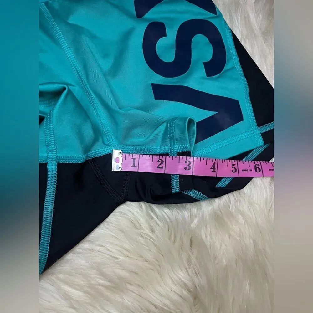 Victoria’s Secret Sport turquoise and navy shorts sz small - Image 5