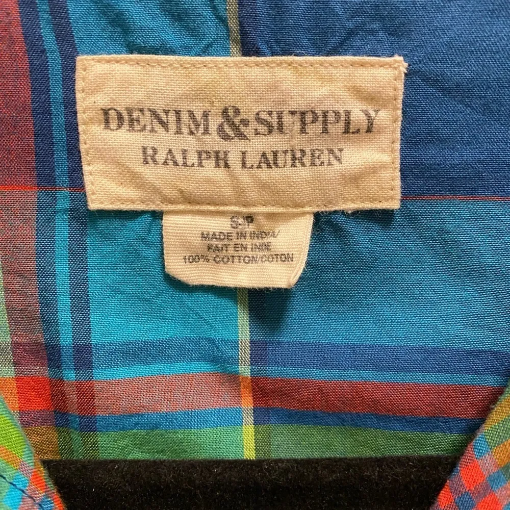 Denim & Supply Ralph Lauren Western Plaid Button Down Shirt Size Small - Image 3