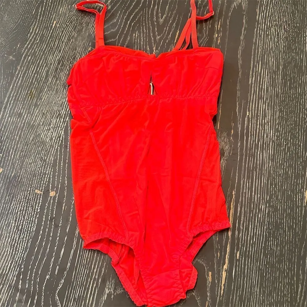 HAH Under the Wire Bodysuit Blood Orange Women’s XS Cutout Design - Image 4