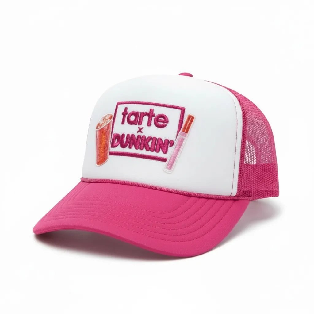 Rare: new Tarte x Dunkin’ Collab ◎ BLSSD The Label ◎ Patches Trucker Hat ◎ Pink - Image 13