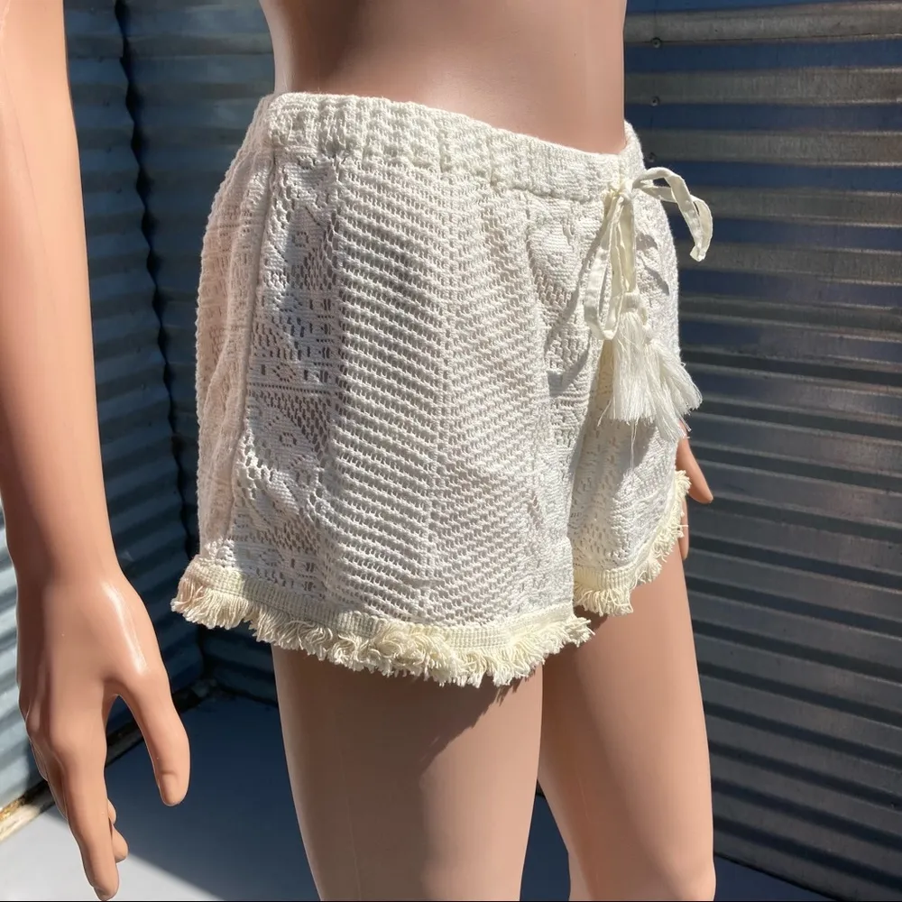 Lace Shorts Cream Size XS - Image 5