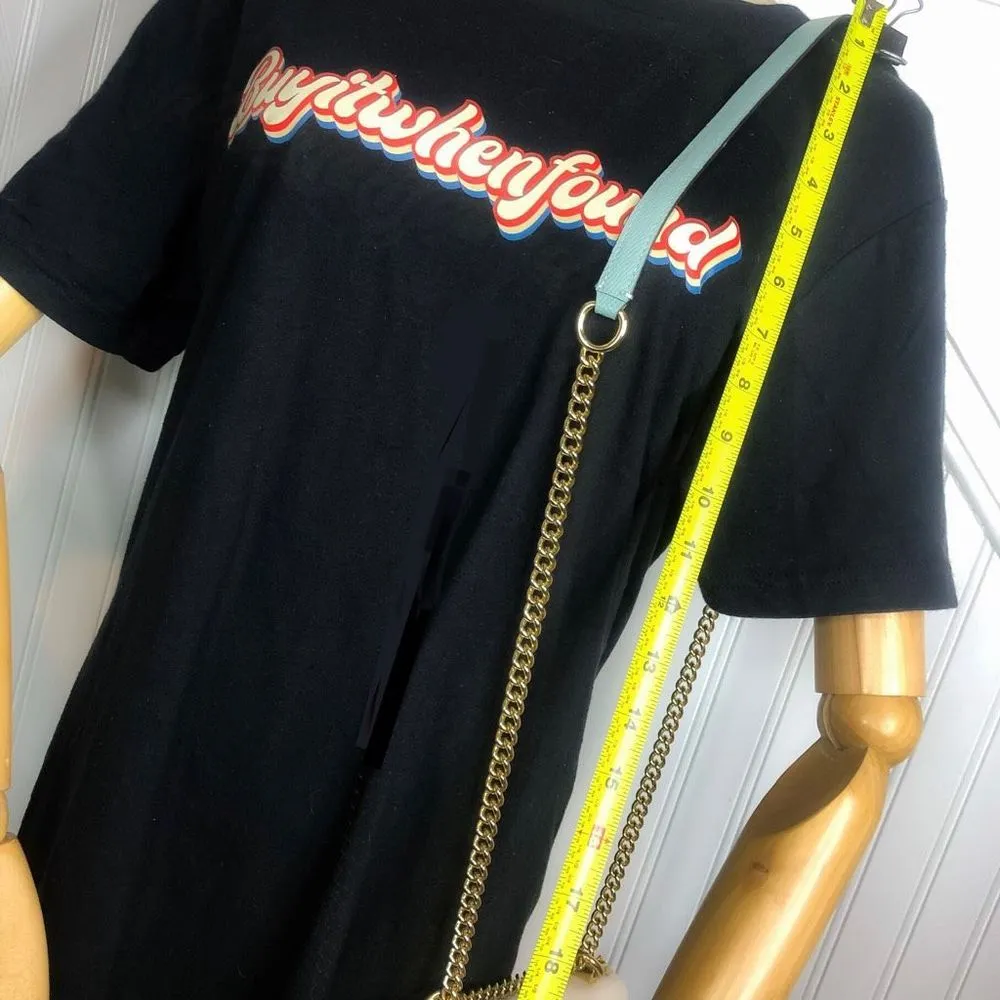 Leather Single Flap Crossbody Shoulder Bag Rainbow Leather Side Inset NWOT - Image 10