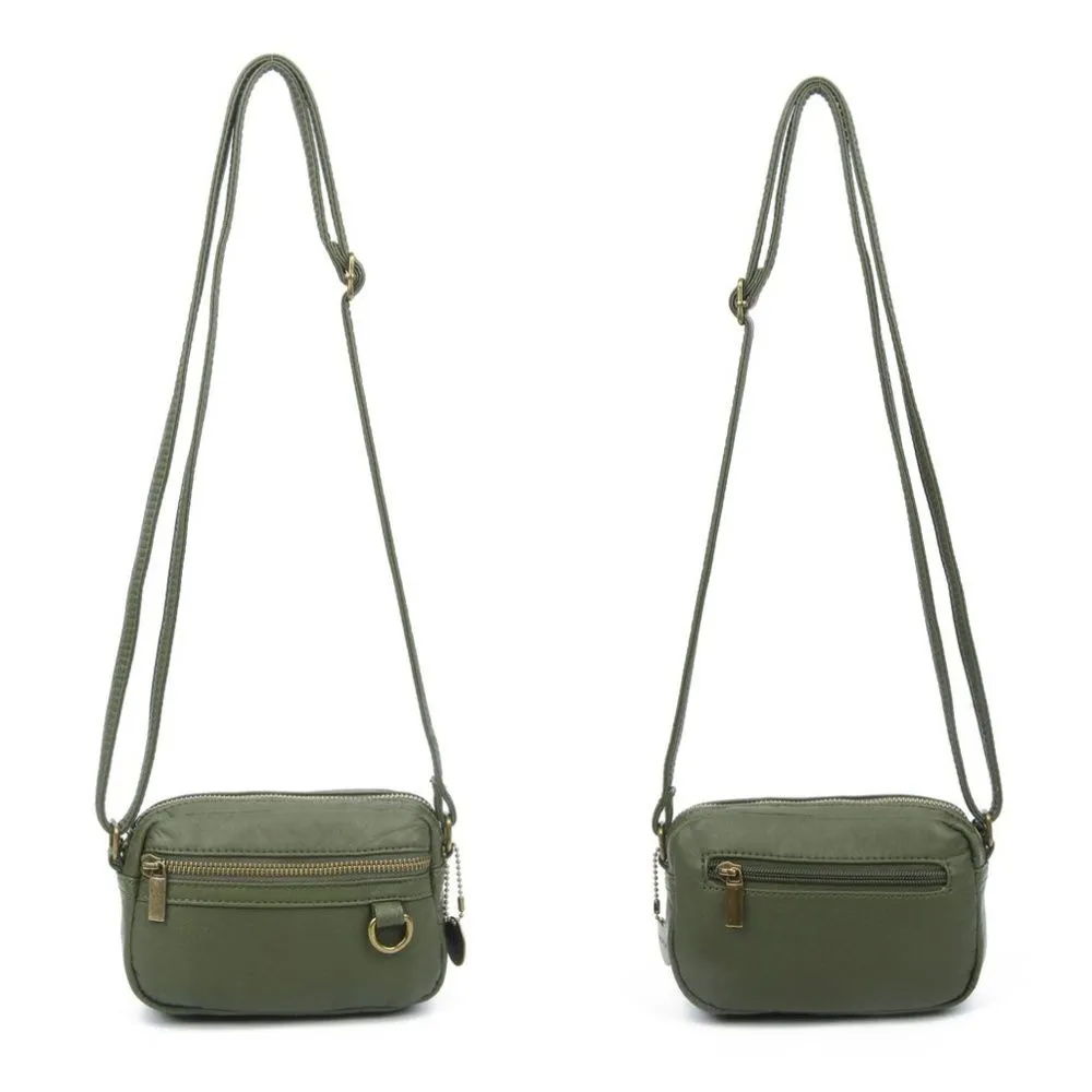 Army Green Vegan Leather Mini Crossbody Bag NWT - Image 2