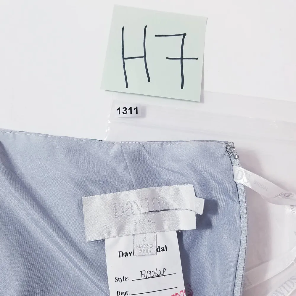 David's Bridal Floral Print Bridesmaid Dress Strapless High Low - Image 11