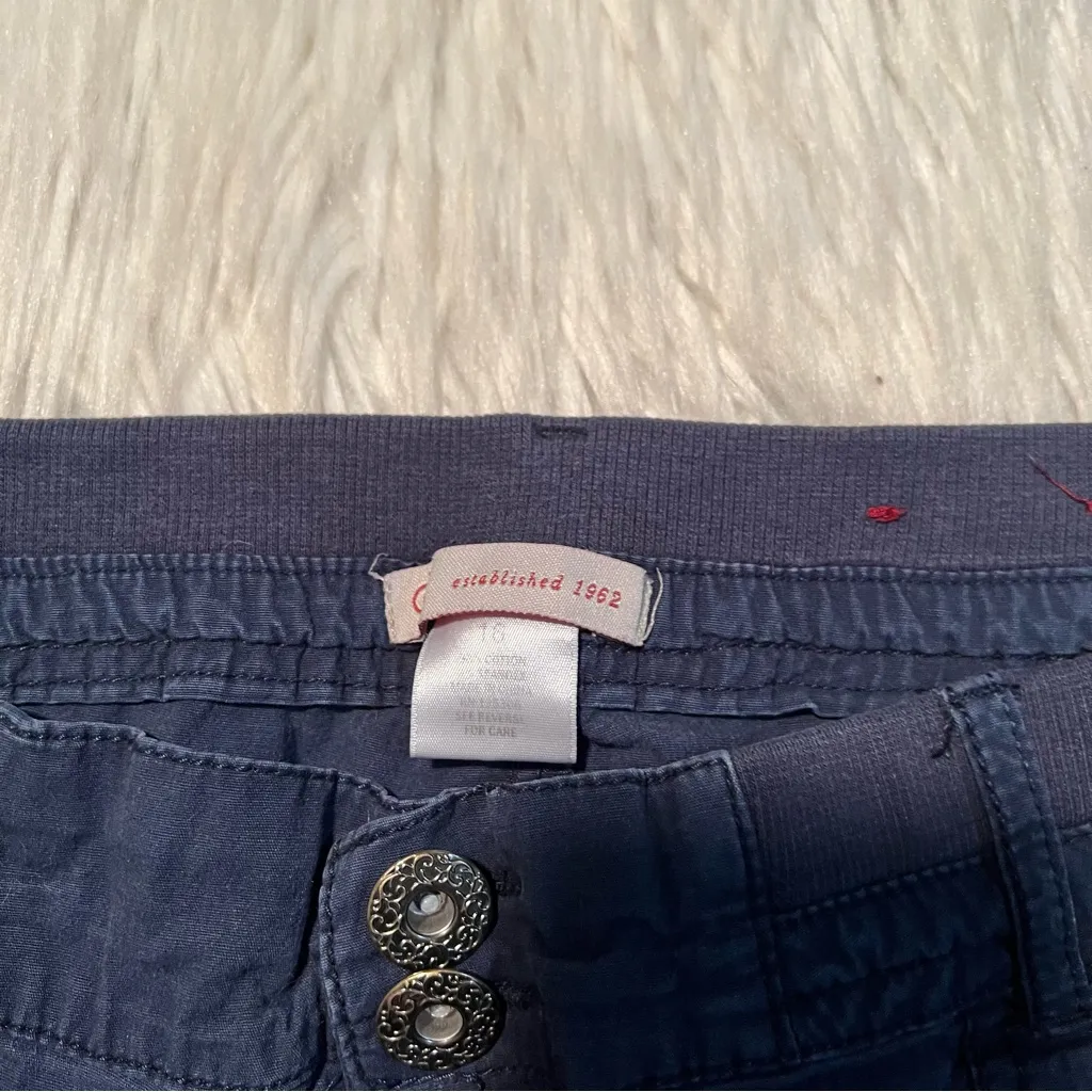 Dress Barn Cropped Cargo Pant Dark Blue 16 - Image 9