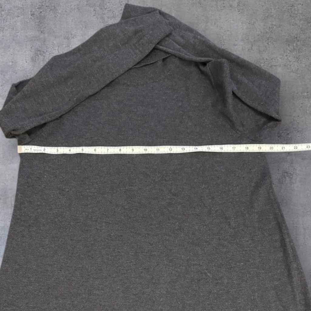 MARINE LAYER Addison Turtleneck Sweater Dress, Dark Heather Gray Size Medium - Image 6