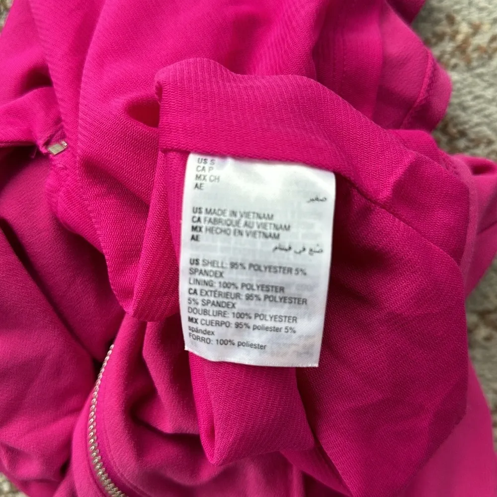 Bar III Zip Back Spaghetti Strap Tank Top Hot Pink Small - Image 6