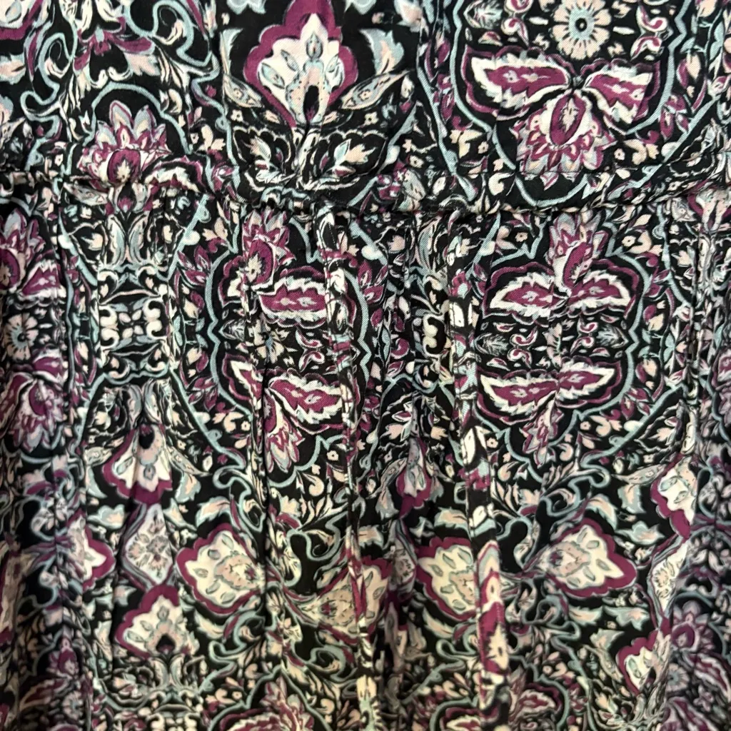 Torrid Crisscross Back Boho Midi Dress Size 3 Purple‎ Medallion Print - Image 4