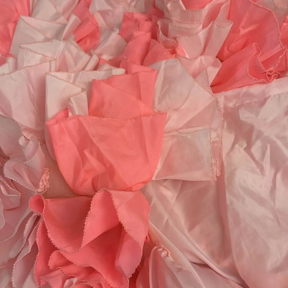 NWT Alice and Olivia pink ruffle gown skirt with slit - Image 14