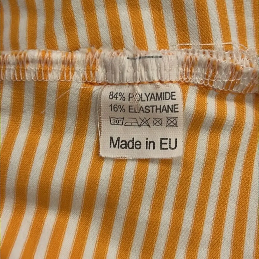 Anatomie Orange Striped Pullover Hoodie Long Sleeve Tee S - Image 8