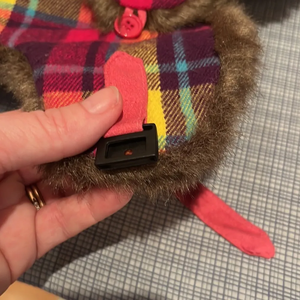 D&Y Plaid Faux Fur Lined Trapper Hat - Image 4