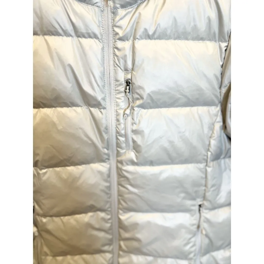 Eddie Bauer Women’s Down Packable Puffer Jacket Large Silver 650 Water Repellent - Image 5