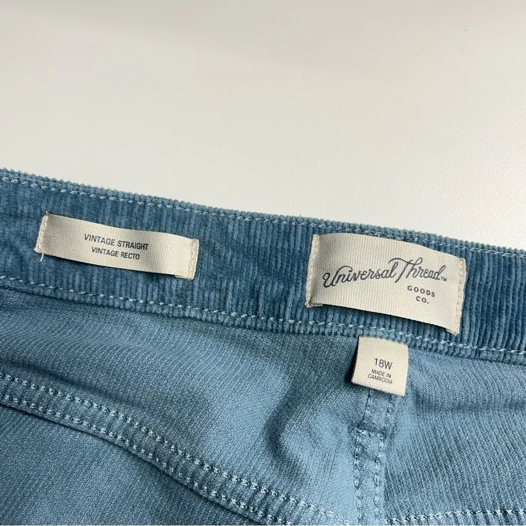 Flawed vintage straight corduroy pants cotton blend 18w Target Universal Thread - Image 15