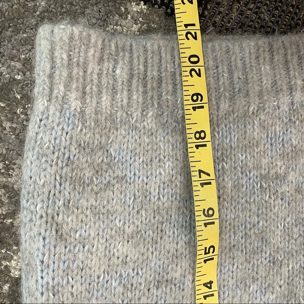 Banana Republic Merino Extra Fine Merino Wool Alpaca Blue Colorblock Sweater - Image 12