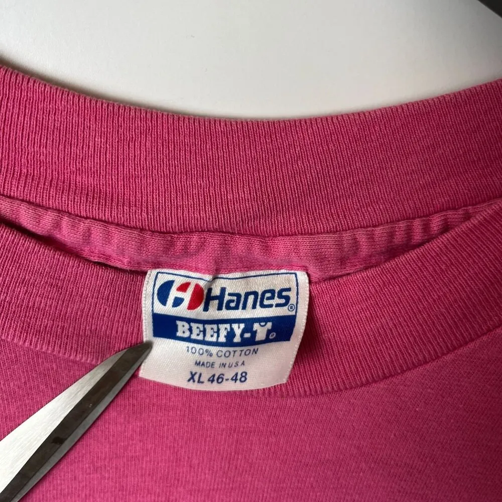 California Coast Club T Shirt Vintage 80s 90s Large L Pink Graphic Tee - Image 4