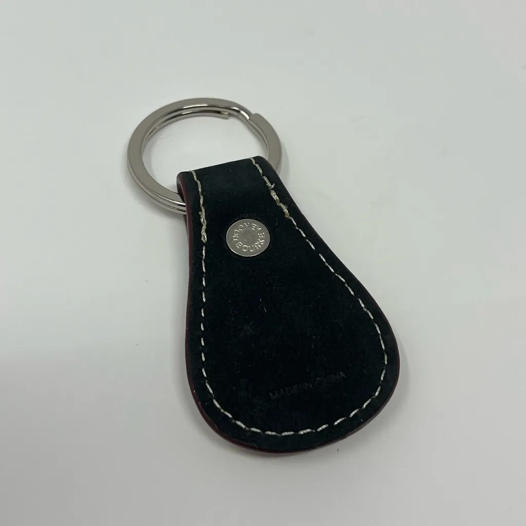 Dooney & Bourke Leather & Suede Keychain Fob - Black and Brown - Image 2