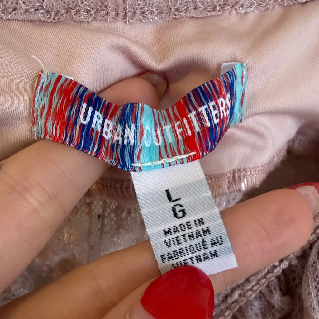 Urban Outfitters Pink Lace Babydoll Crop Tank - Image 3