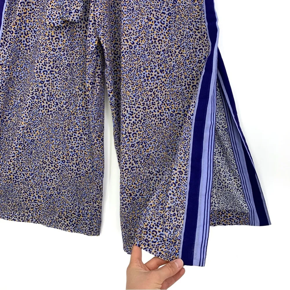 SEAFOLLY Spirit Animal Jumpsuit Blue Cheetah Print S - Image 4