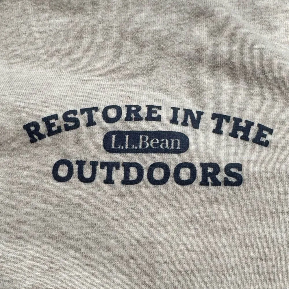 L.L. Bean Tan Restore The Outdoors Short Sleeve Graphic Tee Shirt Women’s Small Tan - Image 2